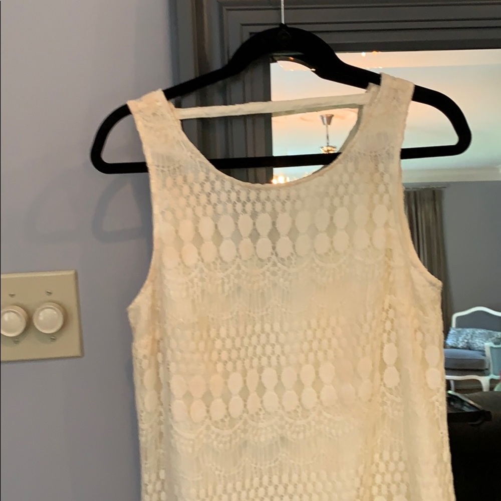 Off white summer sleeveless dress